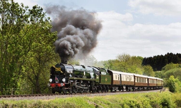 Popular SR Bulleid Pacific No. 34027 Taw Valley is among the steam locomotives available to 'adopt'. SVR
