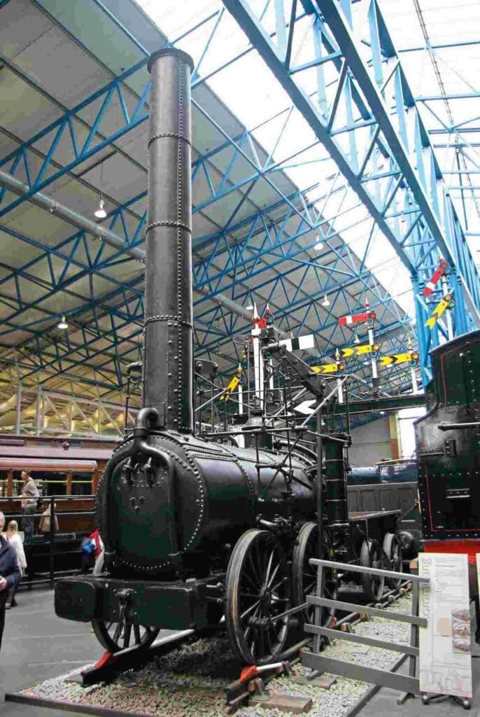 Foster, Rastrick & Company’s Agenoria, sister to the Stourbridge Lion, was a ‘star’ early locomotives exhibit in the Great Hall of the National Railway at York. It is the oldest complete locomotive in the museum. ROBIN JONES